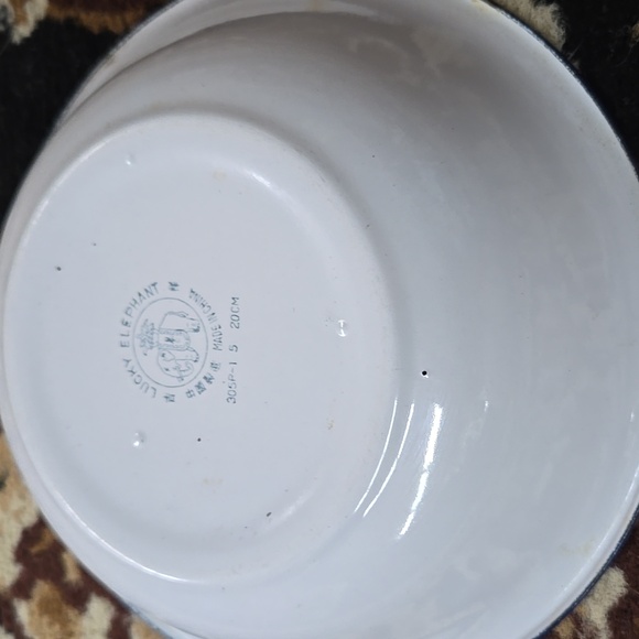 1950s Enamel Fruit Bowl Kitchen Decor Floral 50s Lucky Elephant - Picture 12 of 12